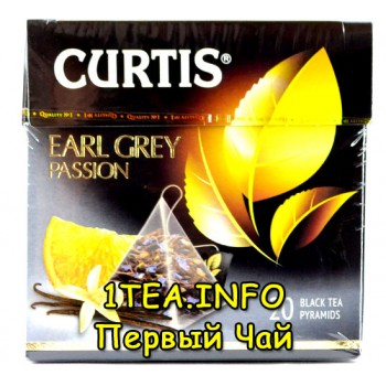 Чай Кертис Curtis Earl Grey Passion бергамот 20 пирамидок