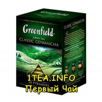 Greenfield Classic Genmaicha ГРИНФИЛД Классик Генмайча зеленый в пирамидках с добавками 20 пакетиков
