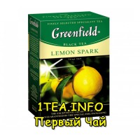 Greenfield Lemon Spark ГРИНФИЛД Лемон Спарк черный листовой с добавками 100 грамм