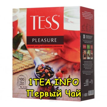 Tess Pleasure ТЕСС Плэжа черный с добавками 100 пакетиков