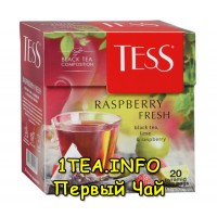 Tess Raspberry Fresh ТЕСС Распберри Фреш в пирамидках черный с добавками 25 пакетиков